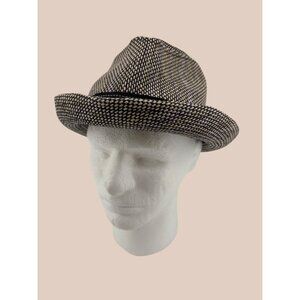 Nick Graham Post-Prep Fedora Hat 100% Paper Woven Design Black Band Classic Styl